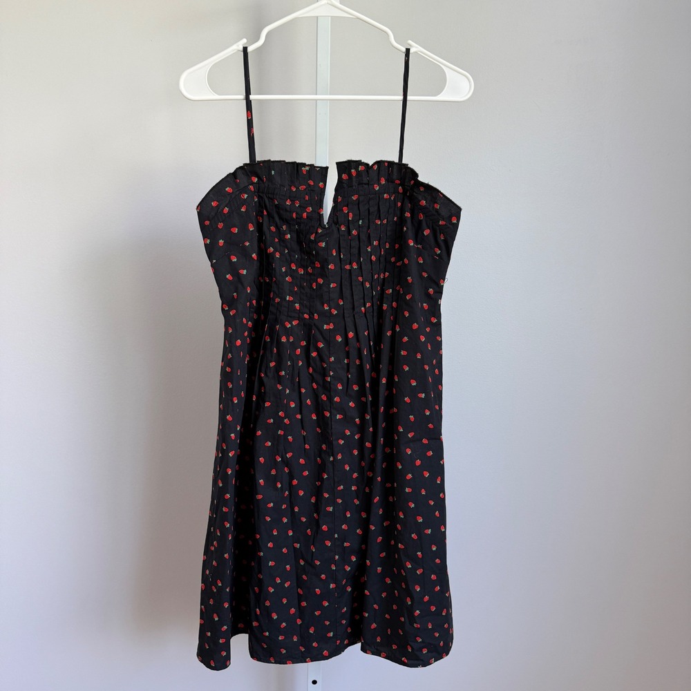 Madewell Mini Dress Strawberry novelty cottagecore Sleeveless Size 6 NWT